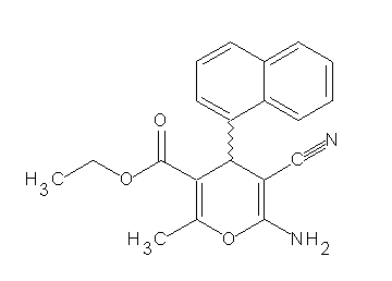 ethyl 6-amino-5-cyano-2-methyl-4-(1-naphthyl)-4H-pyran-3-carboxylate - Click Image to Close