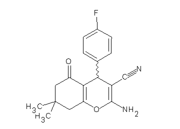 2-amino-4-(4-fluorophenyl)-7,7-dimethyl-5-oxo-5,6,7,8-tetrahydro-4H-chromene-3-carbonitrile - Click Image to Close