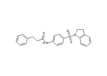 N-[4-(2,3-dihydro-1H-indol-1-ylsulfonyl)phenyl]-3-phenylpropanamide - Click Image to Close