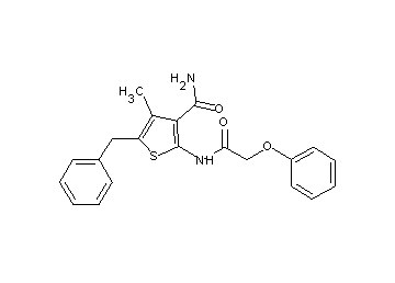 5-benzyl-4-methyl-2-[(phenoxyacetyl)amino]-3-thiophenecarboxamide - Click Image to Close