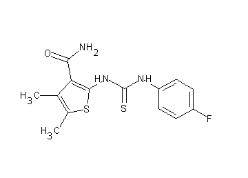 2-({[(4-fluorophenyl)amino]carbonothioyl}amino)-4,5-dimethyl-3-thiophenecarboxamide - Click Image to Close