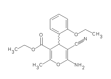 ethyl 6-amino-5-cyano-4-(2-ethoxyphenyl)-2-methyl-4H-pyran-3-carboxylate - Click Image to Close