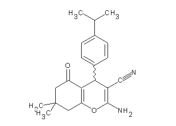 2-amino-4-(4-isopropylphenyl)-7,7-dimethyl-5-oxo-5,6,7,8-tetrahydro-4H-chromene-3-carbonitrile - Click Image to Close
