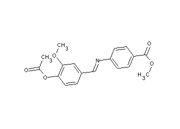 methyl 4-{[4-(acetyloxy)-3-methoxybenzylidene]amino}benzoate - Click Image to Close