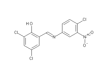 2,4-dichloro-6-{[(4-chloro-3-nitrophenyl)imino]methyl}phenol - Click Image to Close