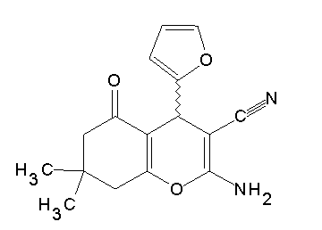 2-amino-4-(2-furyl)-7,7-dimethyl-5-oxo-5,6,7,8-tetrahydro-4H-chromene-3-carbonitrile - Click Image to Close