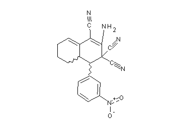 2-amino-4-(3-nitrophenyl)-4a,5,6,7-tetrahydro-1,3,3(4H)-naphthalenetricarbonitrile - Click Image to Close