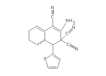 2-amino-4-(2-thienyl)-4a,5,6,7-tetrahydro-1,3,3(4H)-naphthalenetricarbonitrile - Click Image to Close