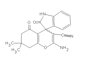 2-amino-7,7-dimethyl-2',5-dioxo-1',2',5,6,7,8-hexahydrospiro[chromene-4,3'-indole]-3-carbonitrile