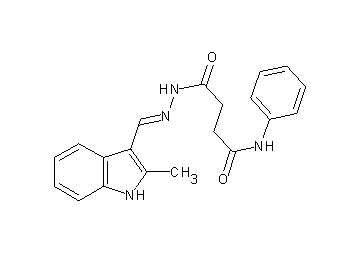4-{2-[(2-methyl-1H-indol-3-yl)methylene]hydrazino}-4-oxo-N-phenylbutanamide - Click Image to Close