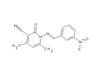 4,6-dimethyl-1-[(3-nitrobenzylidene)amino]-2-oxo-1,2-dihydro-3-pyridinecarbonitrile - Click Image to Close