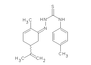 5-isopropenyl-2-methyl-2-cyclohexen-1-one N-(4-methylphenyl)thiosemicarbazone - Click Image to Close