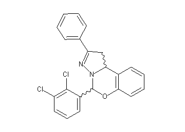 5-(2,3-dichlorophenyl)-2-phenyl-1,10b-dihydropyrazolo[1,5-c][1,3]benzoxazine - Click Image to Close