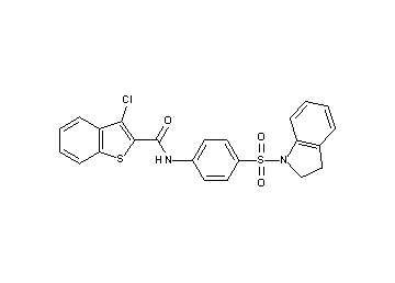 3-chloro-N-[4-(2,3-dihydro-1H-indol-1-ylsulfonyl)phenyl]-1-benzothiophene-2-carboxamide - Click Image to Close