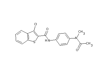 N-{4-[acetyl(methyl)amino]phenyl}-3-chloro-1-benzothiophene-2-carboxamide - Click Image to Close