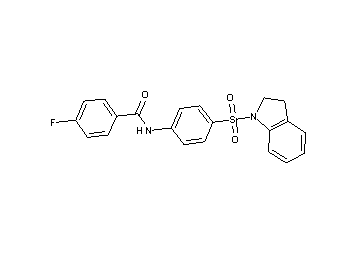 N-[4-(2,3-dihydro-1H-indol-1-ylsulfonyl)phenyl]-4-fluorobenzamide - Click Image to Close