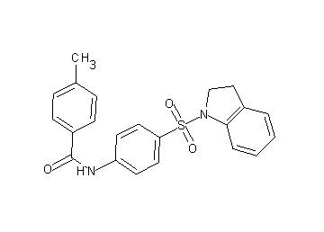 N-[4-(2,3-dihydro-1H-indol-1-ylsulfonyl)phenyl]-4-methylbenzamide - Click Image to Close