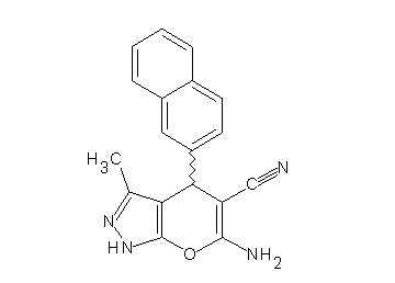 6-amino-3-methyl-4-(2-naphthyl)-1,4-dihydropyrano[2,3-c]pyrazole-5-carbonitrile - Click Image to Close