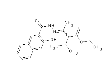 ethyl 2-[N-(3-hydroxy-2-naphthoyl)ethanehydrazonoyl]-3-methylbutanoate - Click Image to Close