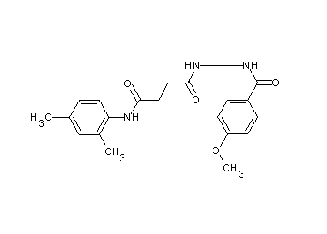 N-(2,4-dimethylphenyl)-4-[2-(4-methoxybenzoyl)hydrazino]-4-oxobutanamide - Click Image to Close