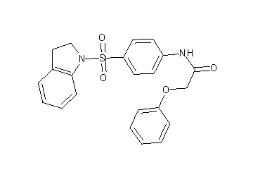 N-[4-(2,3-dihydro-1H-indol-1-ylsulfonyl)phenyl]-2-phenoxyacetamide - Click Image to Close