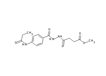 methyl 4-oxo-4-{2-[4-(propionylamino)benzoyl]hydrazino}butanoate - Click Image to Close