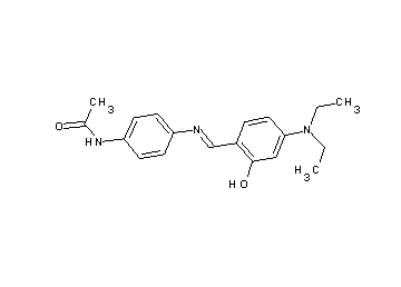 N-(4-{[4-(diethylamino)-2-hydroxybenzylidene]amino}phenyl)acetamide - Click Image to Close