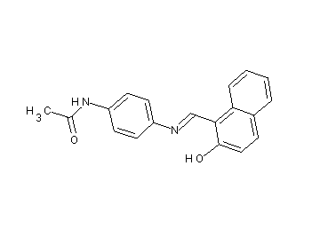 N-(4-{[(2-hydroxy-1-naphthyl)methylene]amino}phenyl)acetamide - Click Image to Close