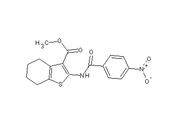 methyl 2-[(4-nitrobenzoyl)amino]-4,5,6,7-tetrahydro-1-benzothiophene-3-carboxylate - Click Image to Close