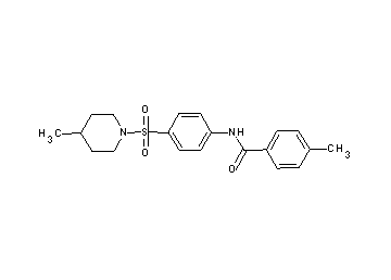4-methyl-N-{4-[(4-methyl-1-piperidinyl)sulfonyl]phenyl}benzamide - Click Image to Close