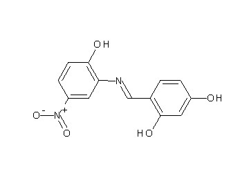 4-{[(2-hydroxy-5-nitrophenyl)imino]methyl}-1,3-benzenediol - Click Image to Close