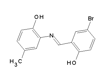 4-bromo-2-{[(2-hydroxy-5-methylphenyl)imino]methyl}phenol - Click Image to Close