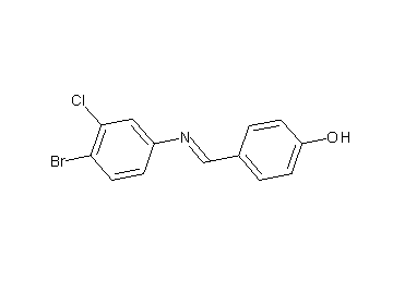 4-{[(4-bromo-3-chlorophenyl)imino]methyl}phenol - Click Image to Close