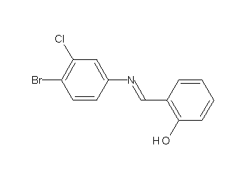 2-{[(4-bromo-3-chlorophenyl)imino]methyl}phenol - Click Image to Close