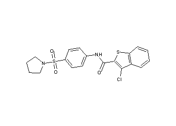 3-chloro-N-[4-(1-pyrrolidinylsulfonyl)phenyl]-1-benzothiophene-2-carboxamide - Click Image to Close