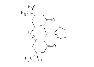 2-[(2-hydroxy-4,4-dimethyl-6-oxo-1-cyclohexen-1-yl)(2-thienyl)methyl]-5,5-dimethyl-1,3-cyclohexanedione - Click Image to Close