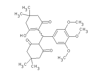 2-[(2-hydroxy-4,4-dimethyl-6-oxo-1-cyclohexen-1-yl)(3,4,5-trimethoxyphenyl)methyl]-5,5-dimethyl-1,3-cyclohexanedione