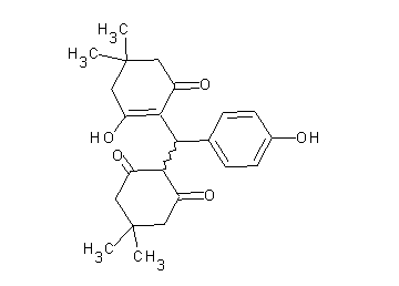 2-[(2-hydroxy-4,4-dimethyl-6-oxo-1-cyclohexen-1-yl)(4-hydroxyphenyl)methyl]-5,5-dimethyl-1,3-cyclohexanedione - Click Image to Close