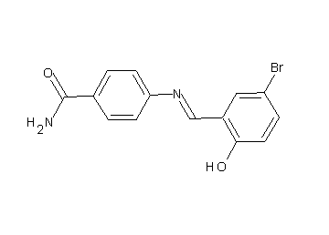 4-[(5-bromo-2-hydroxybenzylidene)amino]benzamide - Click Image to Close