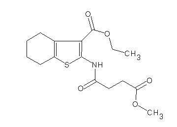ethyl 2-[(4-methoxy-4-oxobutanoyl)amino]-4,5,6,7-tetrahydro-1-benzothiophene-3-carboxylate - Click Image to Close