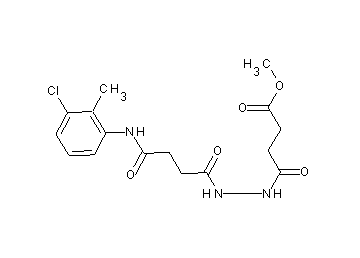 methyl 4-(2-{4-[(3-chloro-2-methylphenyl)amino]-4-oxobutanoyl}hydrazino)-4-oxobutanoate - Click Image to Close