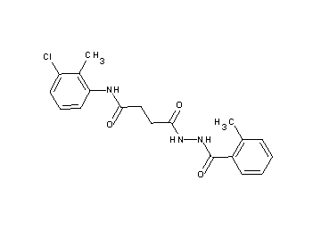 N-(3-chloro-2-methylphenyl)-4-[2-(2-methylbenzoyl)hydrazino]-4-oxobutanamide - Click Image to Close