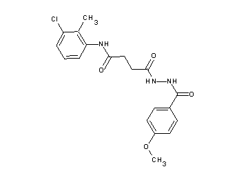 N-(3-chloro-2-methylphenyl)-4-[2-(4-methoxybenzoyl)hydrazino]-4-oxobutanamide - Click Image to Close