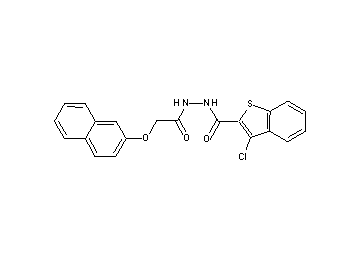 3-chloro-N'-[(2-naphthyloxy)acetyl]-1-benzothiophene-2-carbohydrazide - Click Image to Close