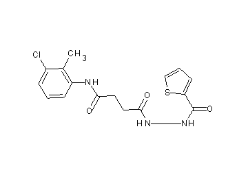 N-(3-chloro-2-methylphenyl)-4-oxo-4-[2-(2-thienylcarbonyl)hydrazino]butanamide - Click Image to Close