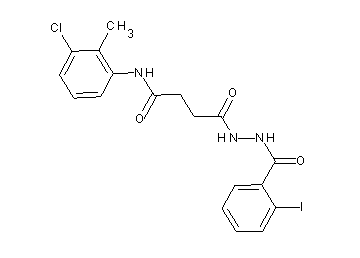 N-(3-chloro-2-methylphenyl)-4-[2-(2-iodobenzoyl)hydrazino]-4-oxobutanamide - Click Image to Close
