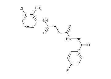 N-(3-chloro-2-methylphenyl)-4-[2-(4-fluorobenzoyl)hydrazino]-4-oxobutanamide - Click Image to Close