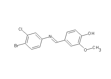 4-{[(4-bromo-3-chlorophenyl)imino]methyl}-2-methoxyphenol - Click Image to Close