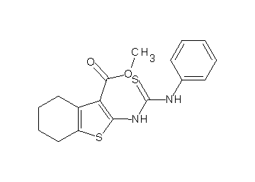 methyl 2-[(anilinocarbonothioyl)amino]-4,5,6,7-tetrahydro-1-benzothiophene-3-carboxylate - Click Image to Close