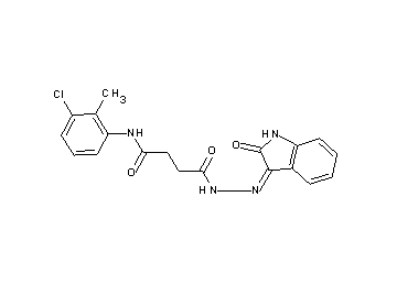 N-(3-chloro-2-methylphenyl)-4-oxo-4-[2-(2-oxo-1,2-dihydro-3H-indol-3-ylidene)hydrazino]butanamide - Click Image to Close